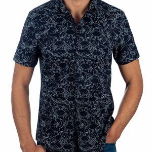 Armani Exchange Camisa Manga Corta Navy Blue Med